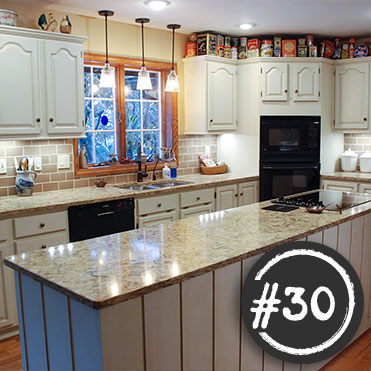 Kitchen painted with Classic Cupboards Paint. Visit www.classiccupboardspaint.com for more details.