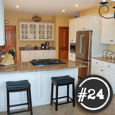 Kitchen painted with Classic Cupboards Paint. Visit www.classiccupboardspaint.com for more details.