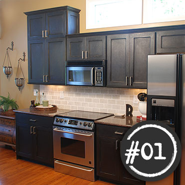 Kitchen painted with Classic Cupboards Paint. Visit www.classiccupboardspaint.com for more details.