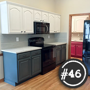 Kitchen painted with Classic Cupboards Paint. Visit www.classiccupboardspaint.com for more details.