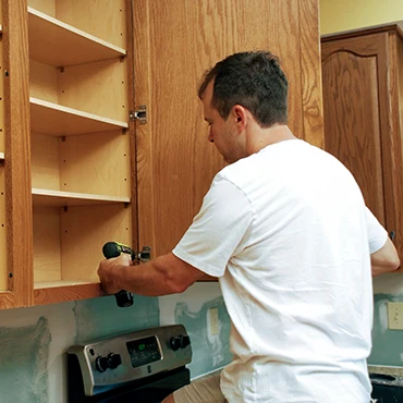 Removing cabinet doors for painting