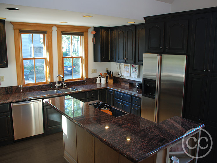 Kitchen painted with Classic Cupboards Paint. Visit www.classiccupboardspaint.com for more details.