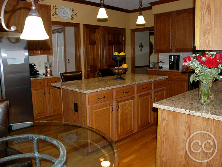 Kitchen painted with Classic Cupboards Paint. Visit www.classiccupboardspaint.com for more details.