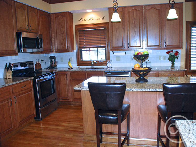 Kitchen painted with Classic Cupboards Paint. Visit www.classiccupboardspaint.com for more details.