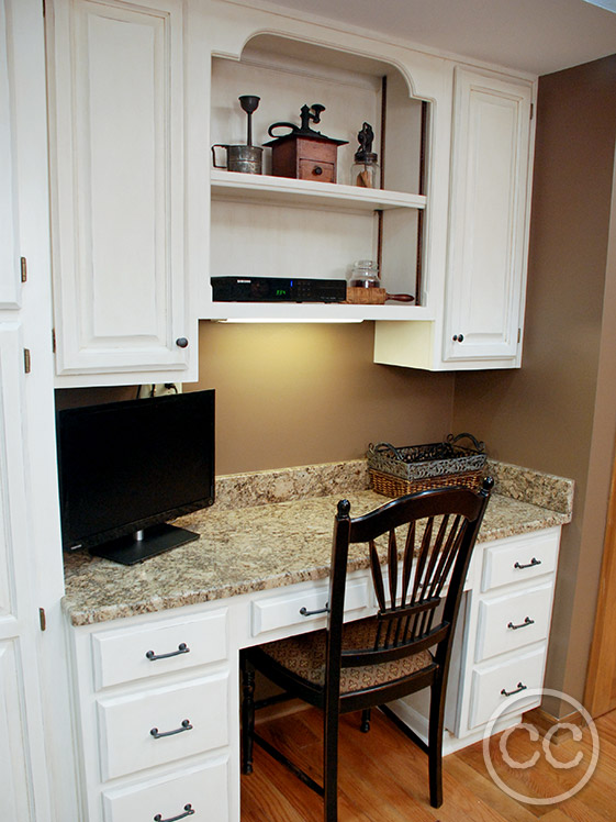 Kitchen painted with Classic Cupboards Paint. Visit www.classiccupboardspaint.com for more details.