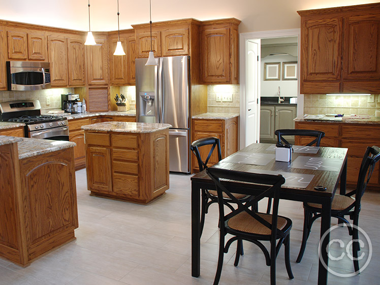 Kitchen painted with Classic Cupboards Paint. Visit www.classiccupboardspaint.com for more details.