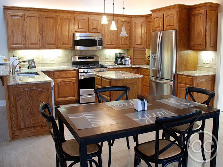 Kitchen painted with Classic Cupboards Paint. Visit www.classiccupboardspaint.com for more details.