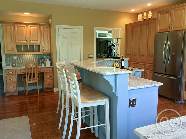 Kitchen painted with Classic Cupboards Paint. Visit www.classiccupboardspaint.com for more details.