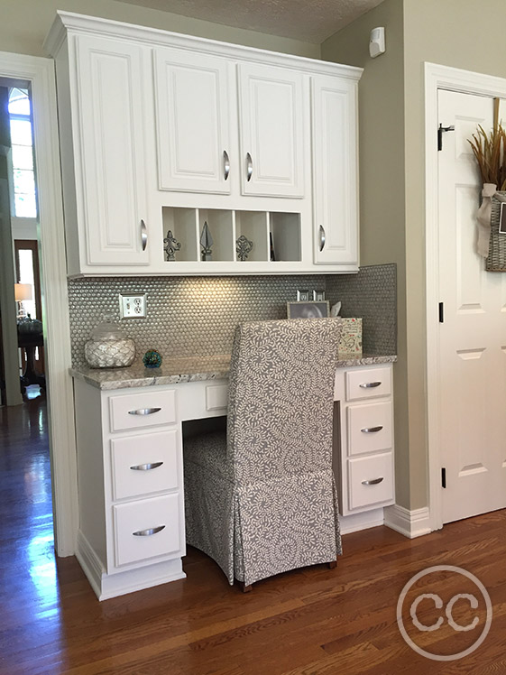 Kitchen painted with Classic Cupboards Paint. Visit www.classiccupboardspaint.com for more details.