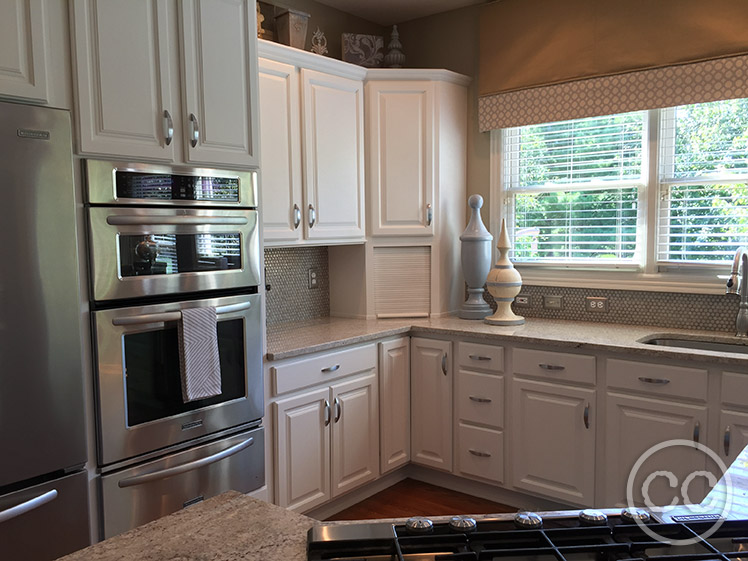 Kitchen painted with Classic Cupboards Paint. Visit www.classiccupboardspaint.com for more details.