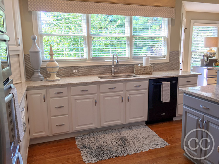 Kitchen painted with Classic Cupboards Paint. Visit www.classiccupboardspaint.com for more details.