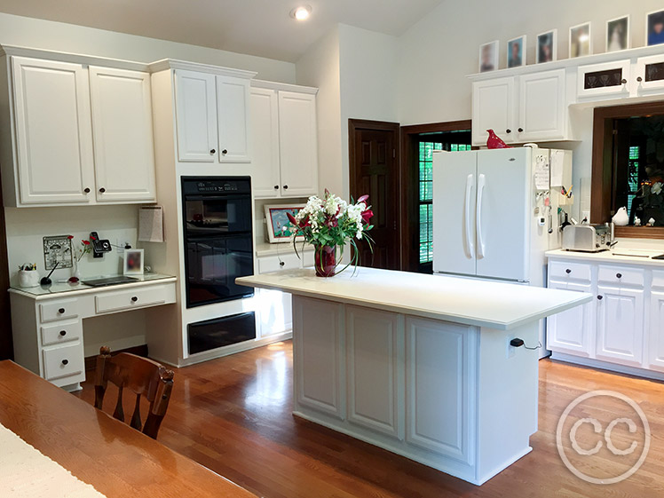 Kitchen painted with Classic Cupboards Paint. Visit www.classiccupboardspaint.com for more details.