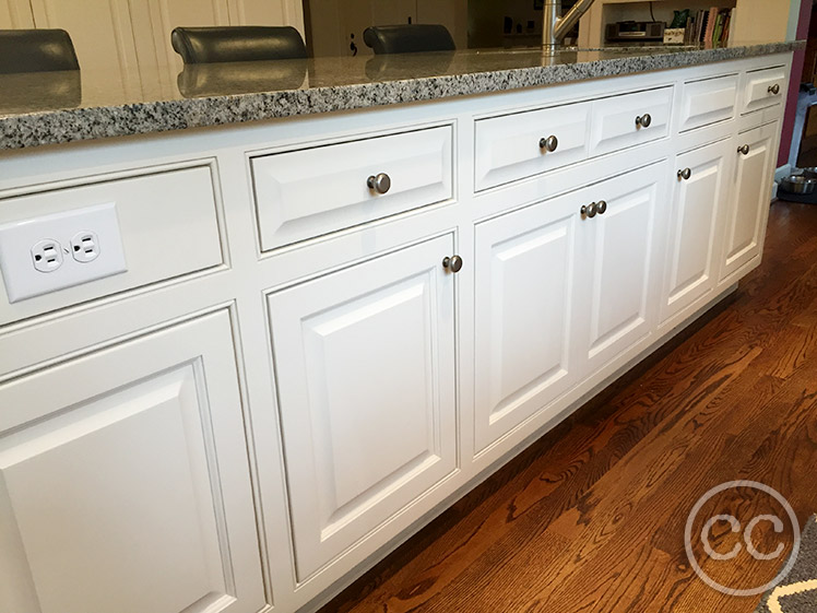 Kitchen painted with Classic Cupboards Paint. Visit www.classiccupboardspaint.com for more details.