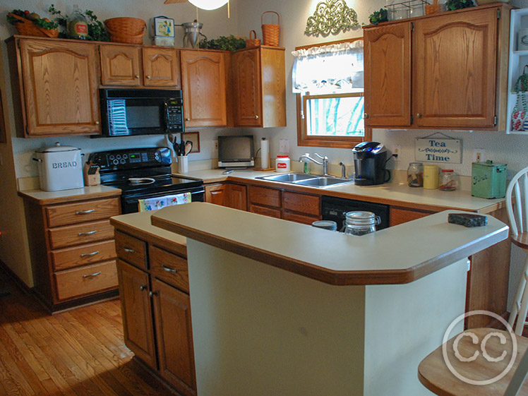 Kitchen painted with Classic Cupboards Paint. Visit www.classiccupboardspaint.com for more details.