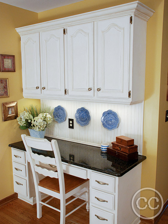 Kitchen painted with Classic Cupboards Paint. Visit www.classiccupboardspaint.com for more details.