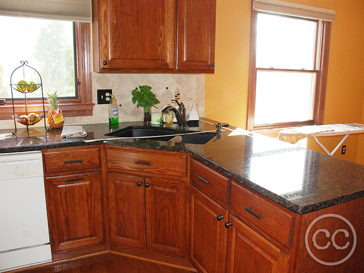 Kitchen painted with Classic Cupboards Paint. Visit www.classiccupboardspaint.com for more details.