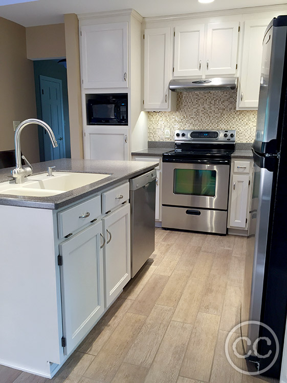 Kitchen painted with Classic Cupboards Paint. Visit www.classiccupboardspaint.com for more details.