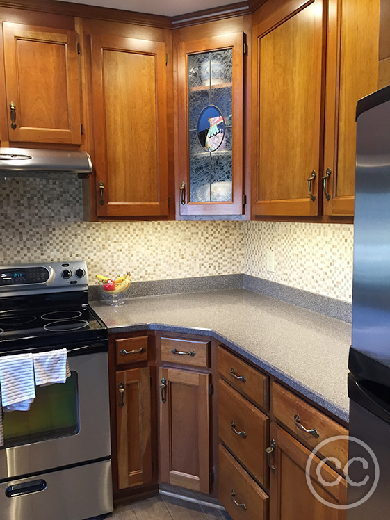 Kitchen painted with Classic Cupboards Paint. Visit www.classiccupboardspaint.com for more details.