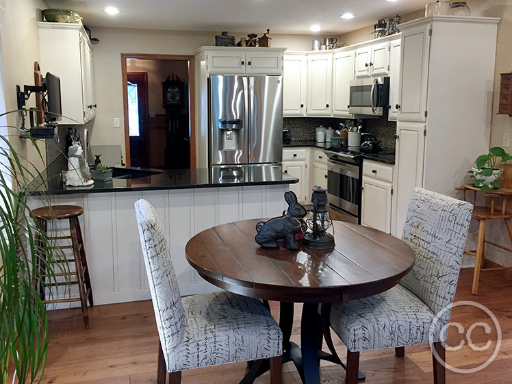 Kitchen painted with Classic Cupboards Paint. Visit www.classiccupboardspaint.com for more details.