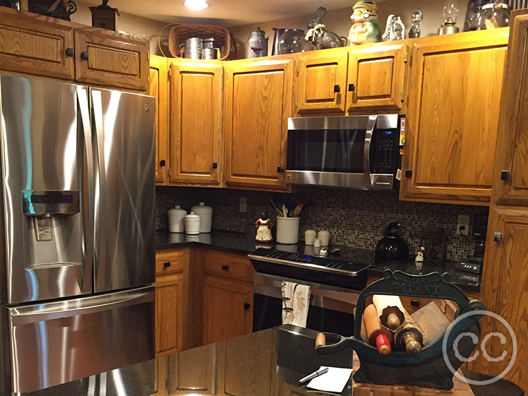 Kitchen painted with Classic Cupboards Paint. Visit www.classiccupboardspaint.com for more details.