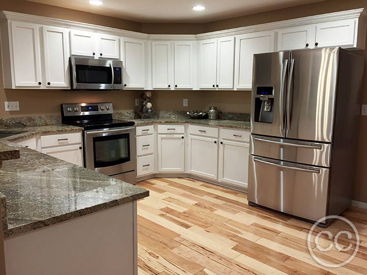 Kitchen painted with Classic Cupboards Paint. Visit www.classiccupboardspaint.com for more details.