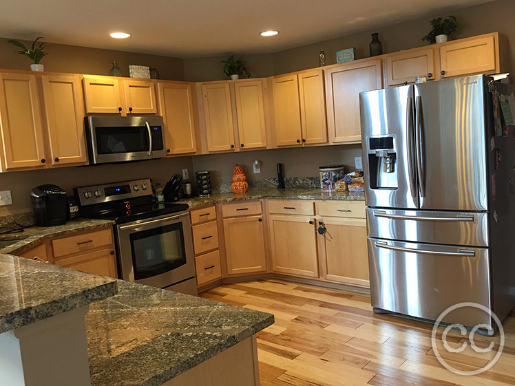 Kitchen painted with Classic Cupboards Paint. Visit www.classiccupboardspaint.com for more details.