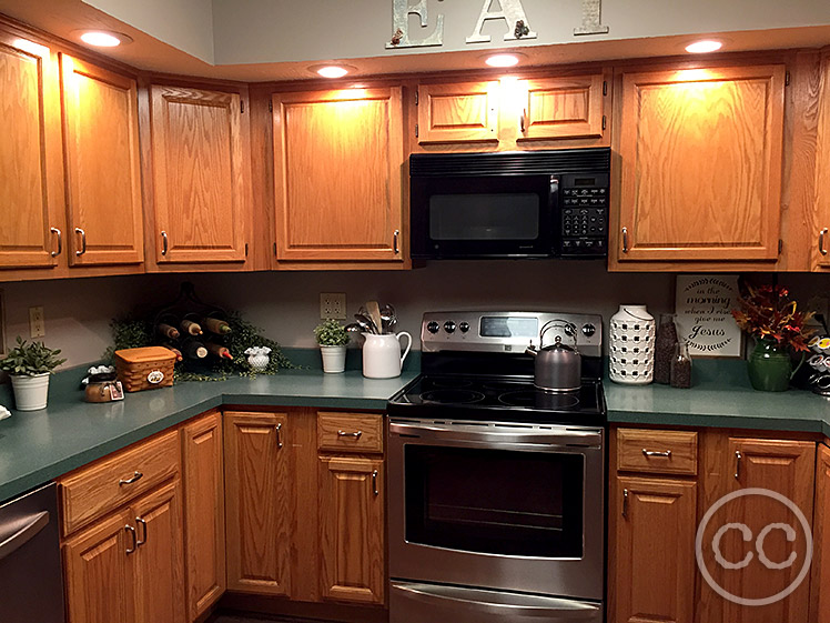 Kitchen painted with Classic Cupboards Paint. Visit www.classiccupboardspaint.com for more details.