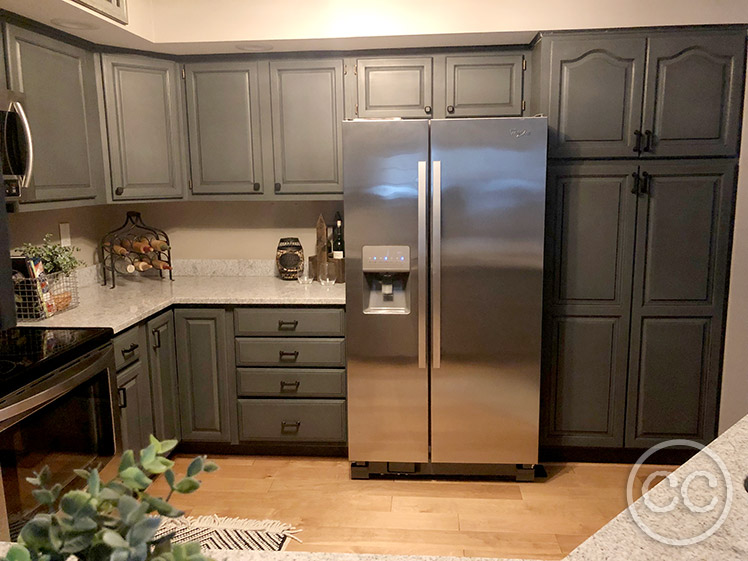 Kitchen painted with Classic Cupboards Paint. Visit www.classiccupboardspaint.com for more details.