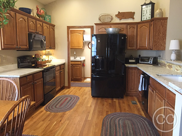 Kitchen painted with Classic Cupboards Paint. Visit www.classiccupboardspaint.com for more details.