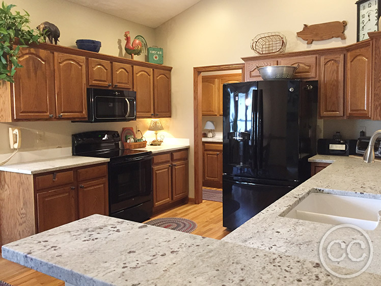 Kitchen painted with Classic Cupboards Paint. Visit www.classiccupboardspaint.com for more details.