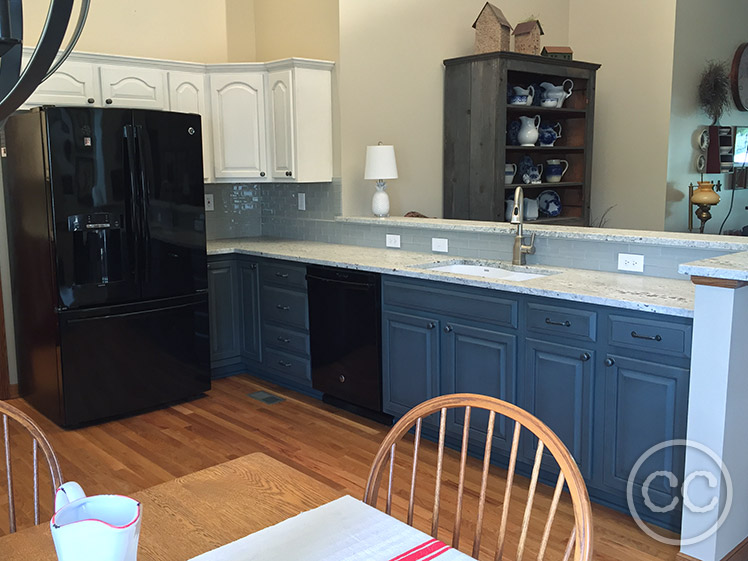 Kitchen painted with Classic Cupboards Paint. Visit www.classiccupboardspaint.com for more details.