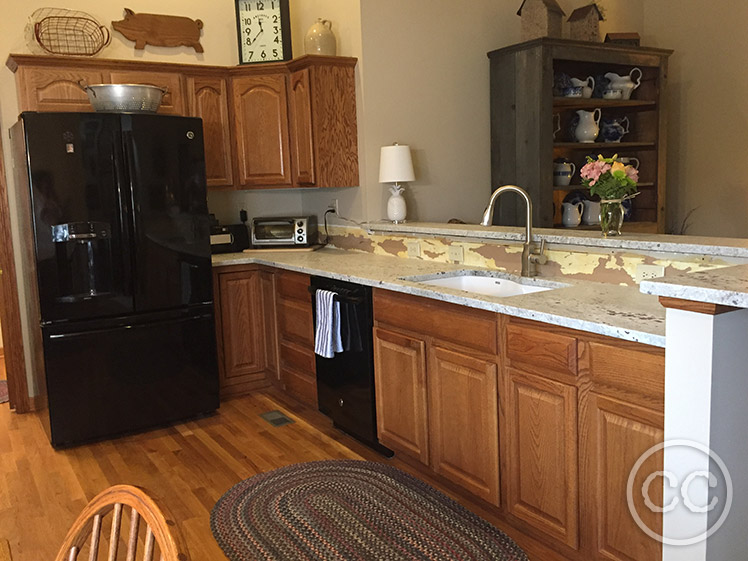 Kitchen painted with Classic Cupboards Paint. Visit www.classiccupboardspaint.com for more details.