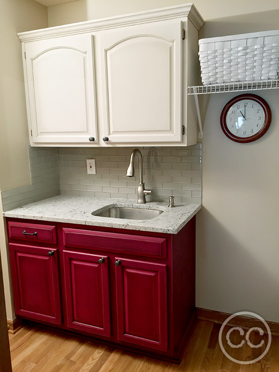 Kitchen painted with Classic Cupboards Paint. Visit www.classiccupboardspaint.com for more details.