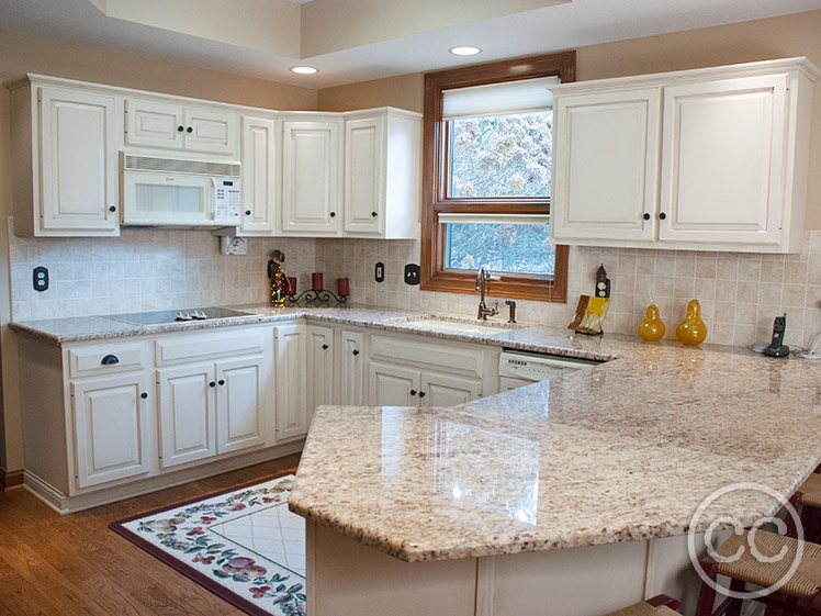 Kitchen painted with Classic Cupboards Paint. Visit www.classiccupboardspaint.com for more details.