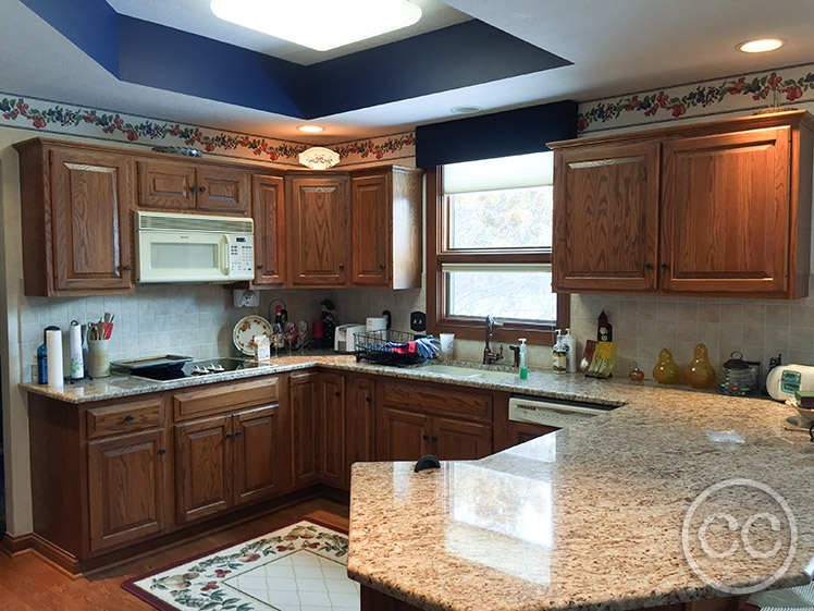 Kitchen painted with Classic Cupboards Paint. Visit www.classiccupboardspaint.com for more details.