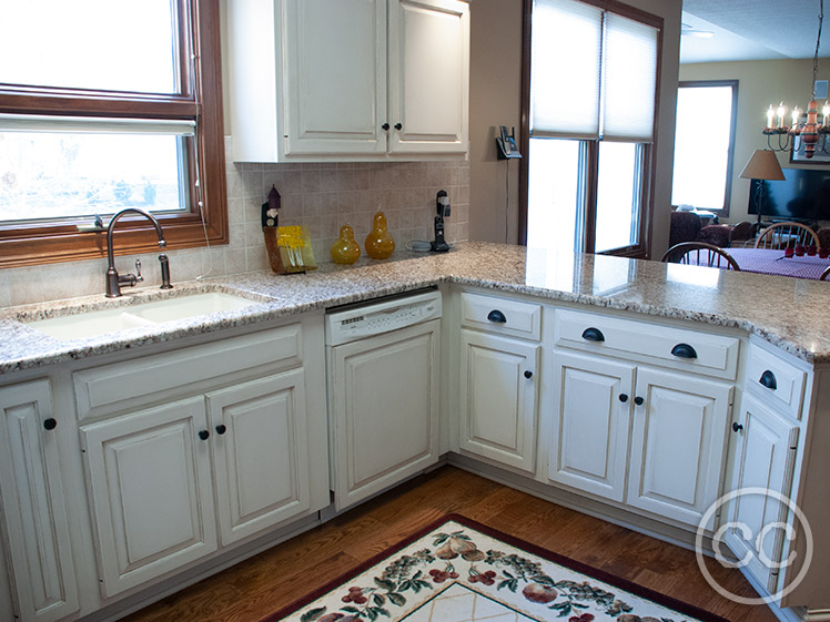 Kitchen painted with Classic Cupboards Paint. Visit www.classiccupboardspaint.com for more details.