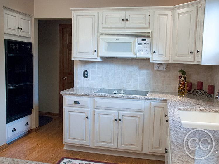 Kitchen painted with Classic Cupboards Paint. Visit www.classiccupboardspaint.com for more details.