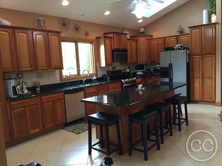 Kitchen painted with Classic Cupboards Paint. Visit www.classiccupboardspaint.com for more details.