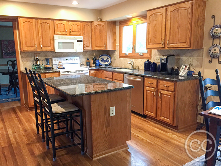 Kitchen painted with Classic Cupboards Paint. Visit www.classiccupboardspaint.com for more details.