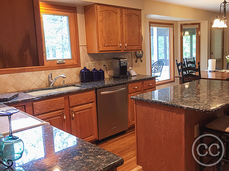 Kitchen painted with Classic Cupboards Paint. Visit www.classiccupboardspaint.com for more details.