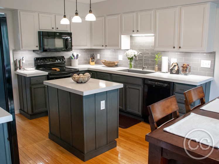 Kitchen painted with Classic Cupboards Paint. Visit www.classiccupboardspaint.com for more details.