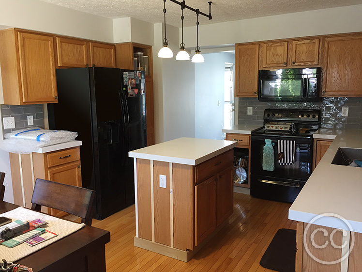 Kitchen painted with Classic Cupboards Paint. Visit www.classiccupboardspaint.com for more details.