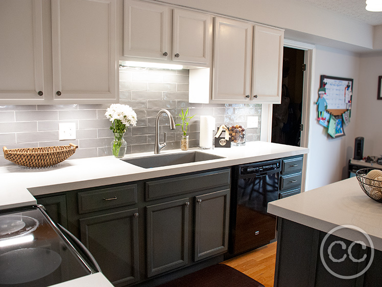 Kitchen painted with Classic Cupboards Paint. Visit www.classiccupboardspaint.com for more details.