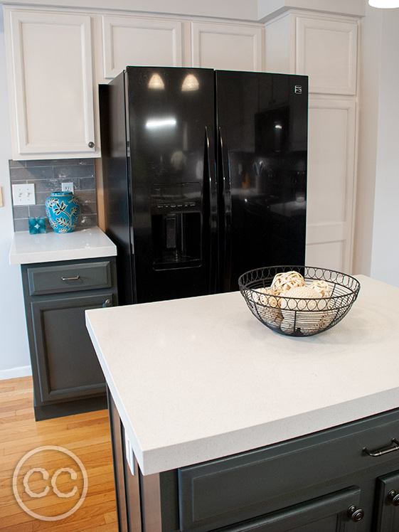 Kitchen painted with Classic Cupboards Paint. Visit www.classiccupboardspaint.com for more details.