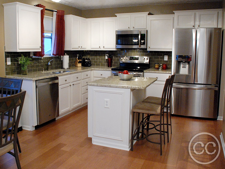 Kitchen painted with Classic Cupboards Paint. Visit www.classiccupboardspaint.com for more details.