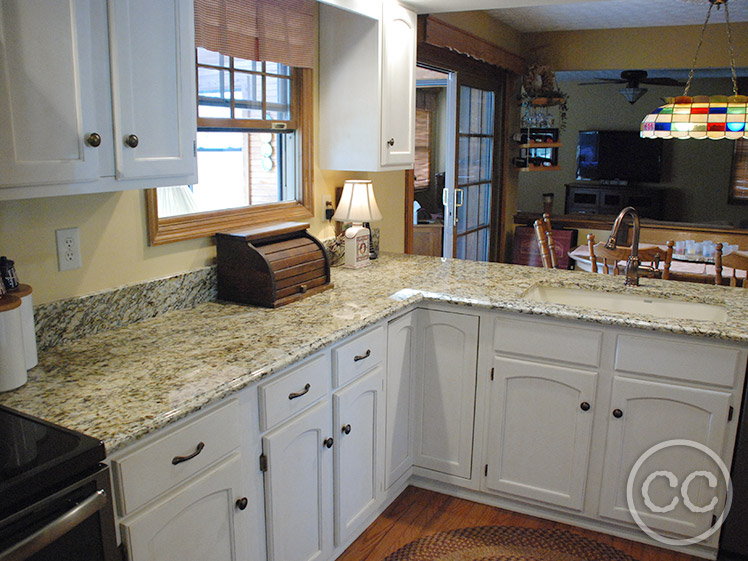 Kitchen painted with Classic Cupboards Paint. Visit www.classiccupboardspaint.com for more details.