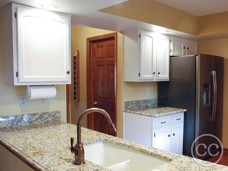 Kitchen painted with Classic Cupboards Paint. Visit www.classiccupboardspaint.com for more details.