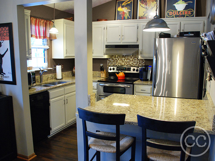 Kitchen painted with Classic Cupboards Paint. Visit www.classiccupboardspaint.com for more details.