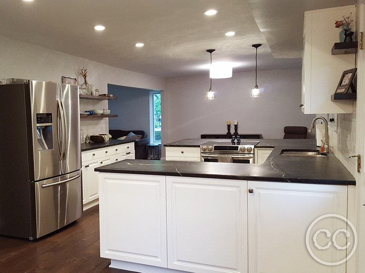 Kitchen painted with Classic Cupboards Paint. Visit www.classiccupboardspaint.com for more details.