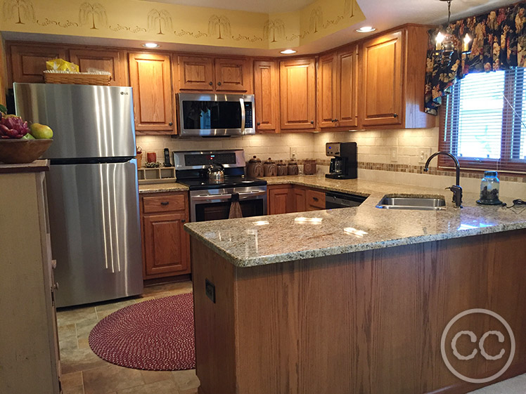 Kitchen painted with Classic Cupboards Paint. Visit www.classiccupboardspaint.com for more details.